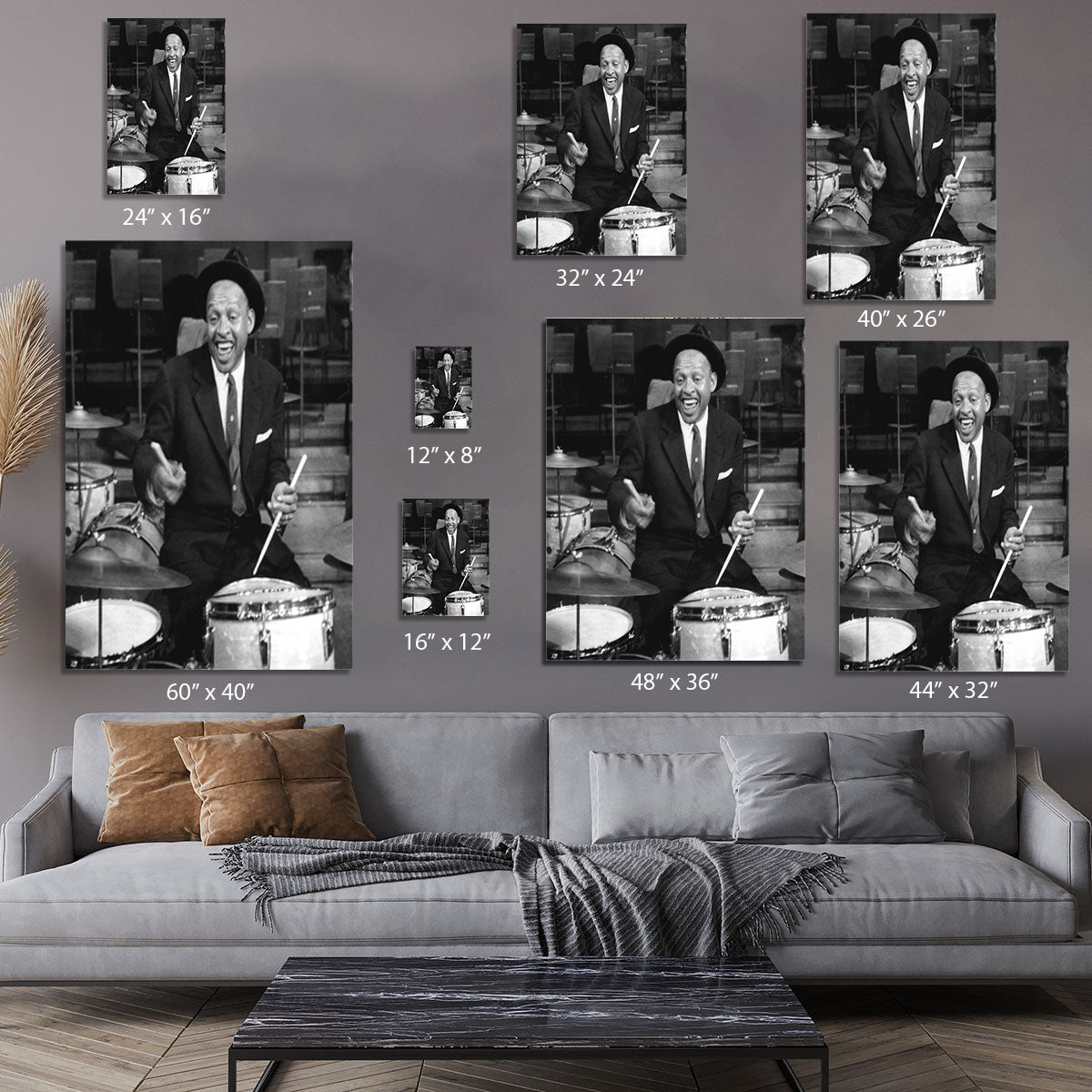 Lionel Hampton on the drums Canvas Print or Poster - Canvas Art Rocks - 7