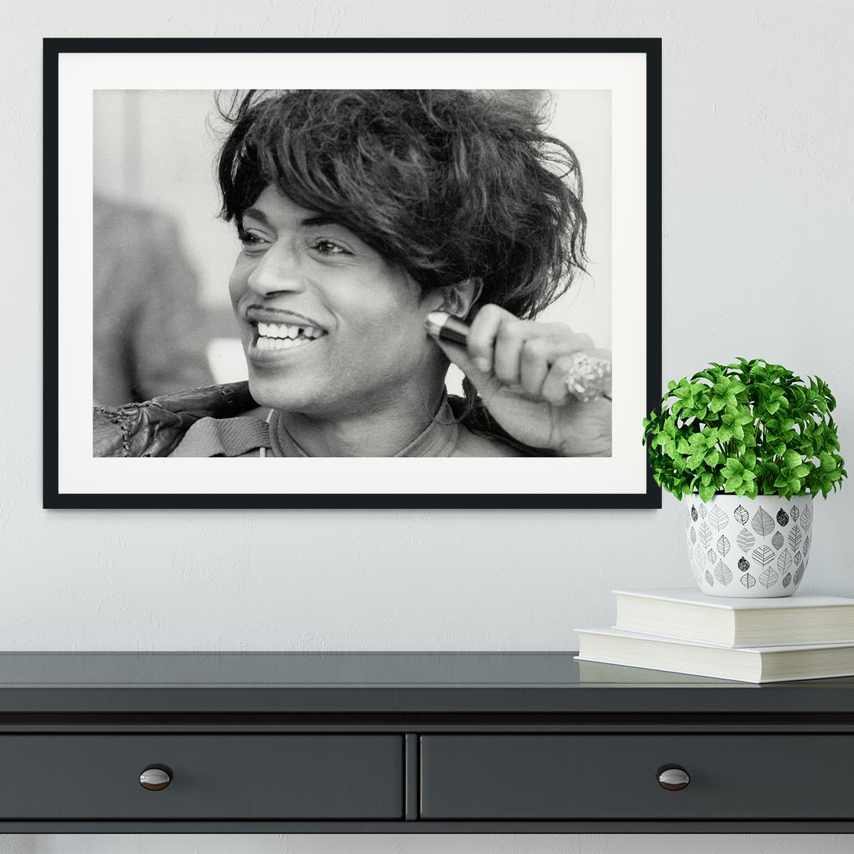 Little Richard smiles Framed Print - Canvas Art Rocks - 1