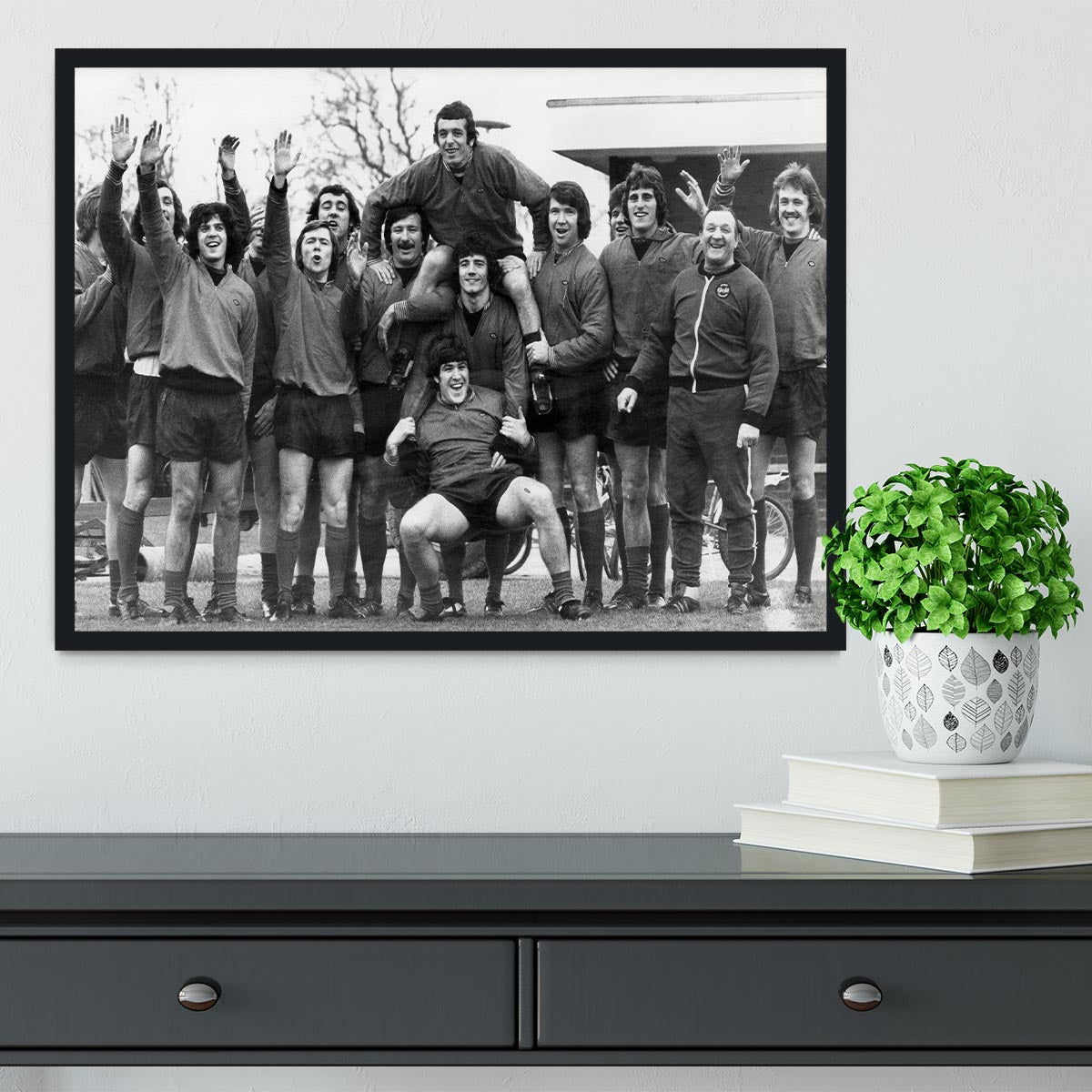 Liverpool FC At Melwood Training Ground 1975 Framed Print - Canvas Art Rocks - 2