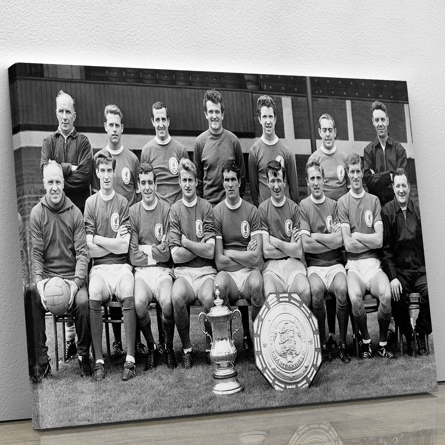Liverpool Football Club With The FA Cup And The Charity Shield 1965 Canvas Print or Poster - Canvas Art Rocks - 1