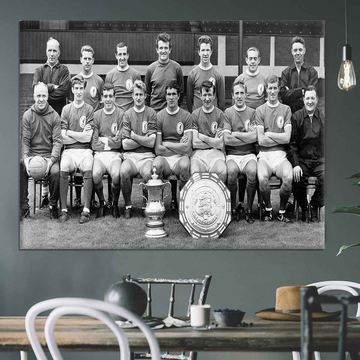 Liverpool Football Club With The FA Cup And The Charity Shield 1965 Canvas Print or Poster - Canvas Art Rocks - 3