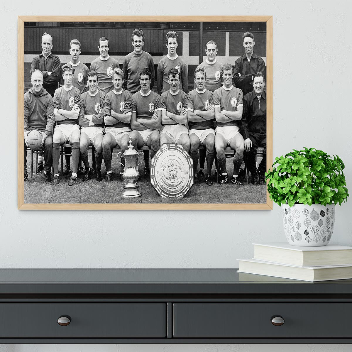 Liverpool Football Club With The FA Cup And The Charity Shield 1965 Framed Print - Canvas Art Rocks - 4