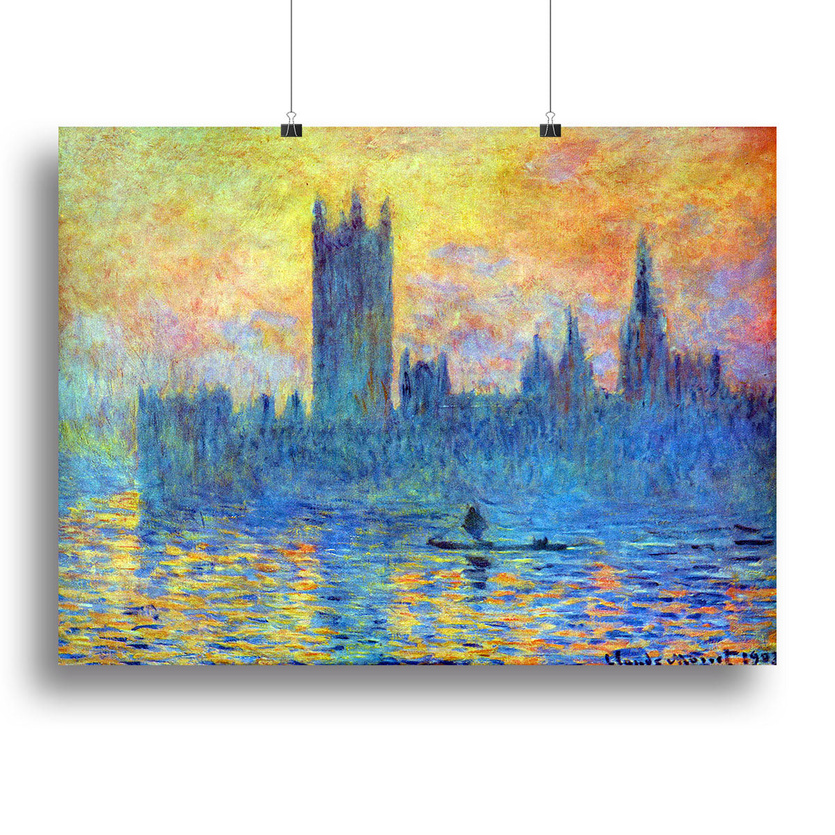 London Parliament in Winter by Monet Canvas Print or Poster - Canvas Art Rocks - 2