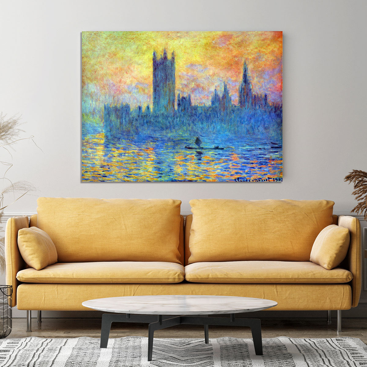 London Parliament in Winter by Monet Canvas Print or Poster - Canvas Art Rocks - 4