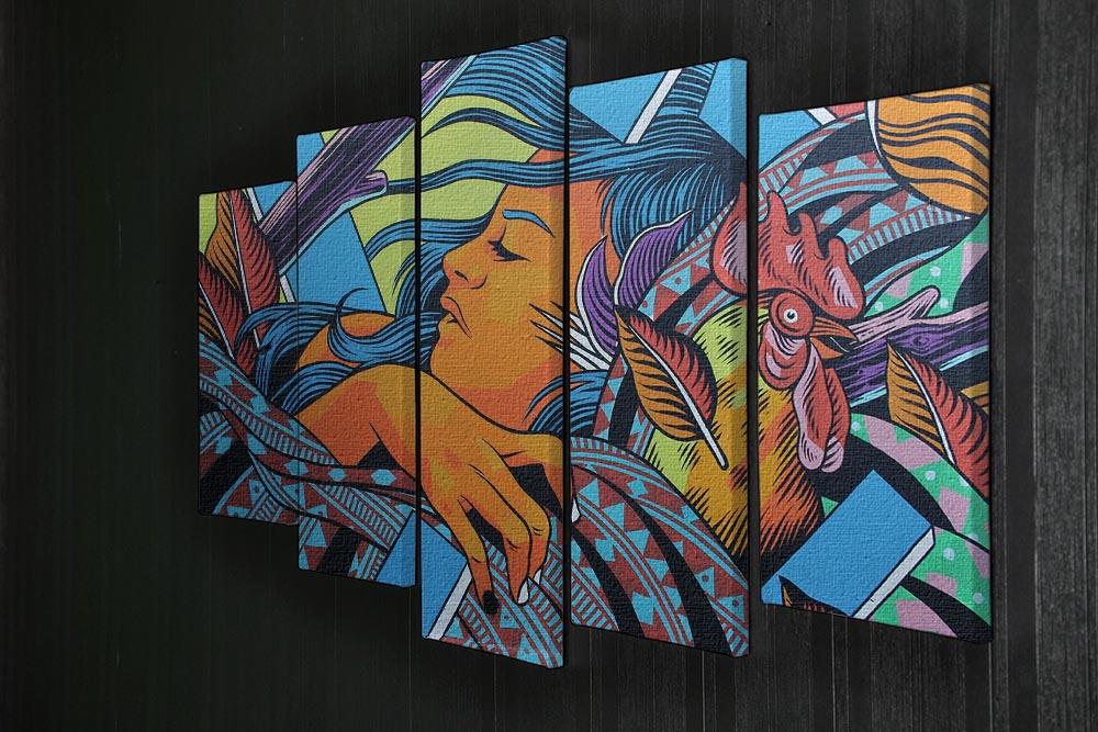 London Street Art 5 Split Panel Canvas - Canvas Art Rocks - 2