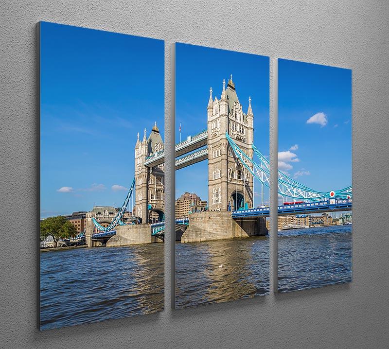 London Tower Bridge 3 Split Panel Canvas Print - Canvas Art Rocks - 2