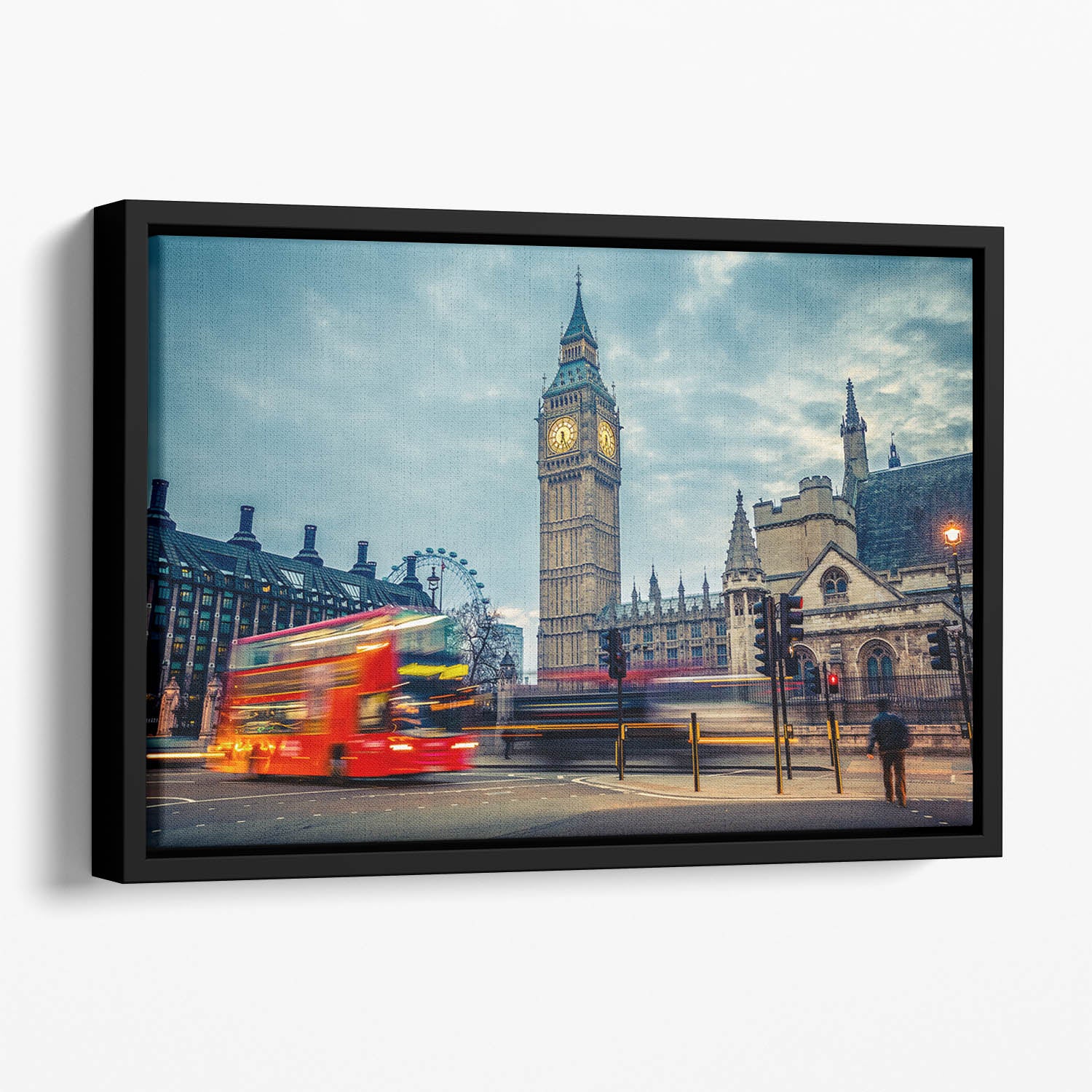 London at early morning Floating Framed Canvas