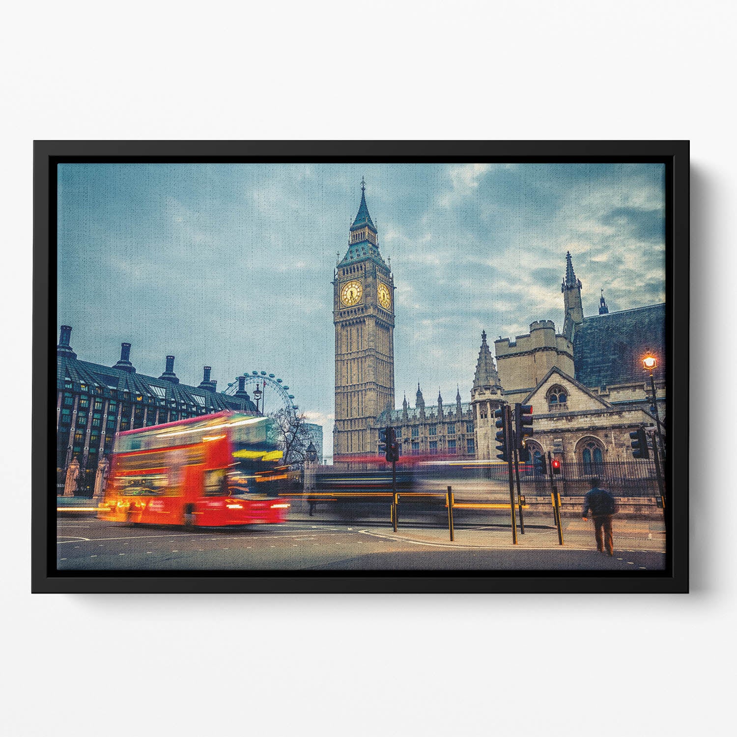London at early morning Floating Framed Canvas