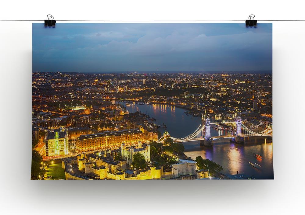 London at sunset City background Canvas Print or Poster - Canvas Art Rocks - 2