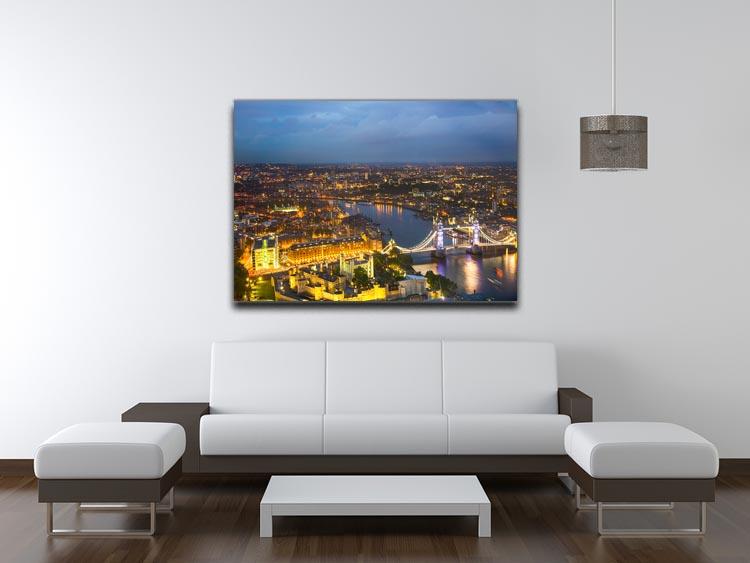 London at sunset City background Canvas Print or Poster - Canvas Art Rocks - 4