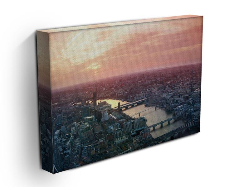 London business and financial aria view Canvas Print or Poster - Canvas Art Rocks - 3
