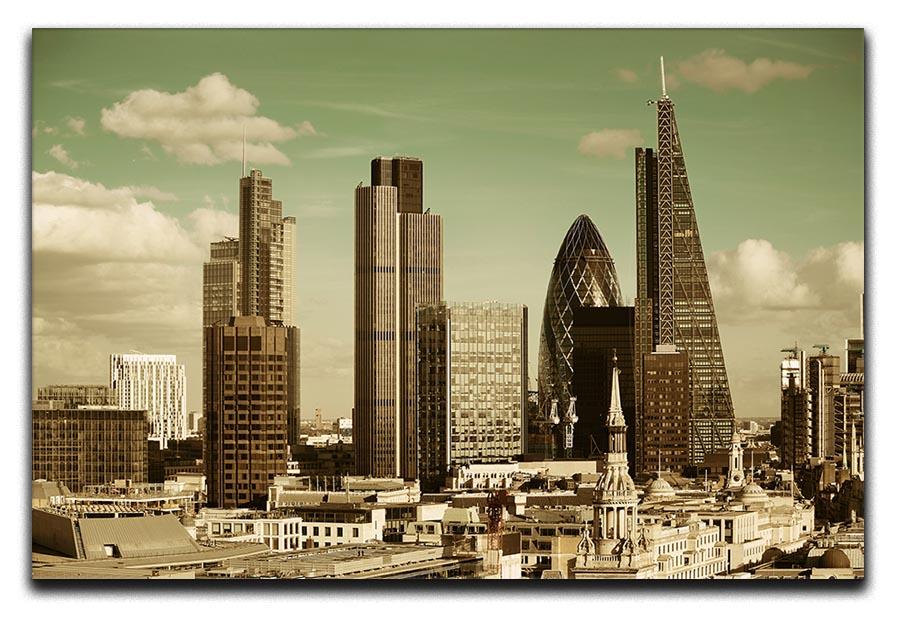 London city rooftop view with urban architectures Canvas Print or Poster  - Canvas Art Rocks - 1