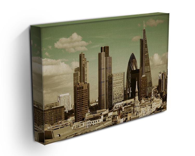 London city rooftop view with urban architectures Canvas Print or Poster - Canvas Art Rocks - 3