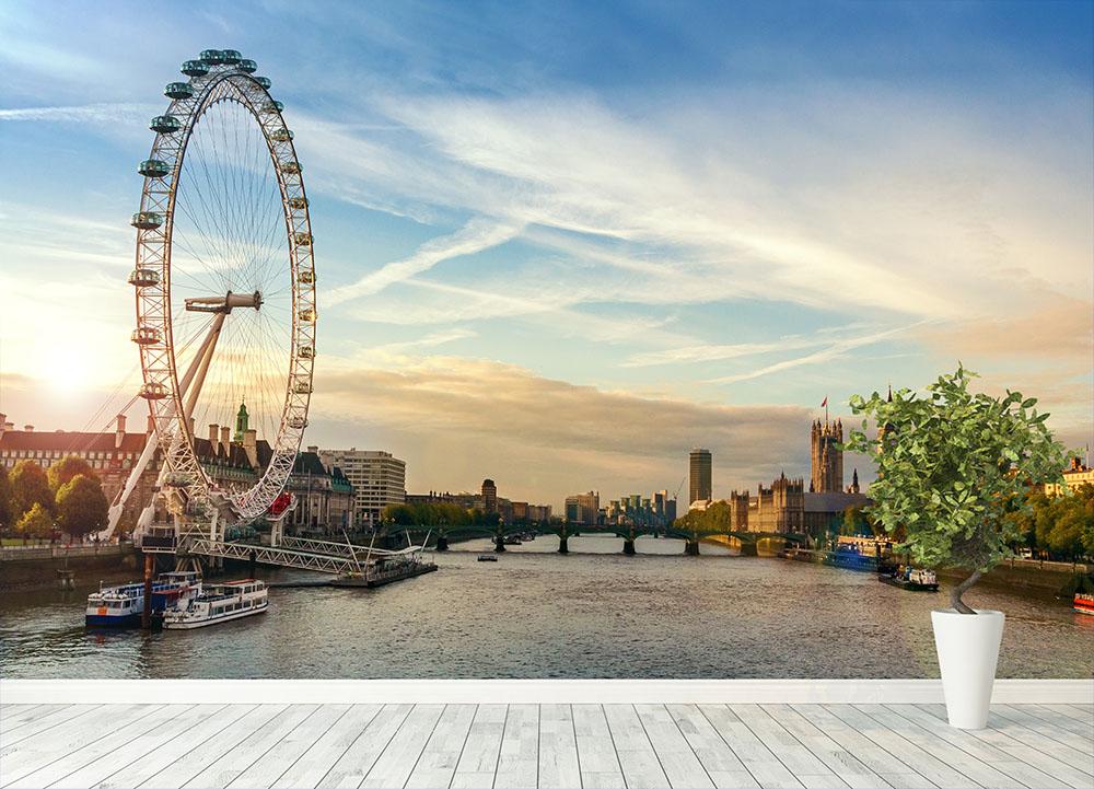 London morning sunrise Wall Mural Wallpaper - Canvas Art Rocks - 4
