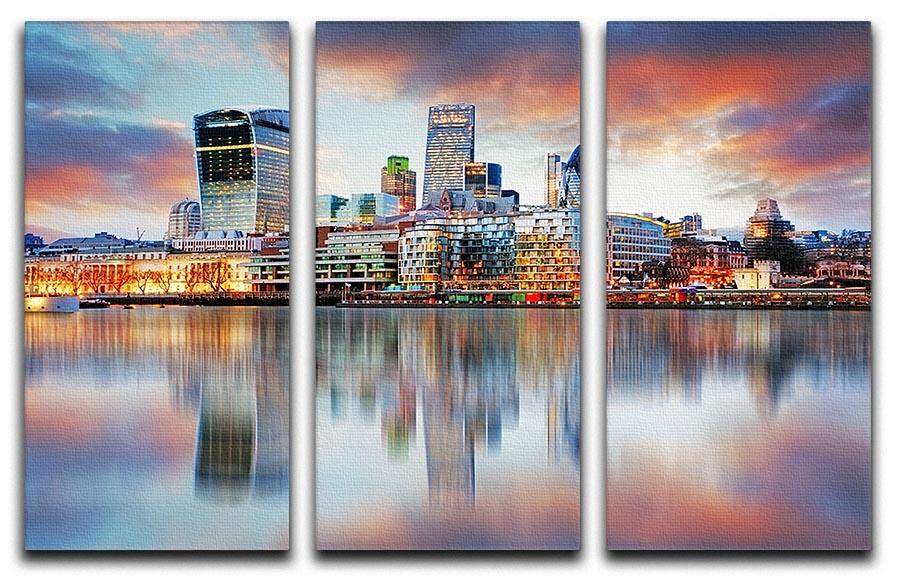 London skyline 3 Split Panel Canvas Print - Canvas Art Rocks - 1