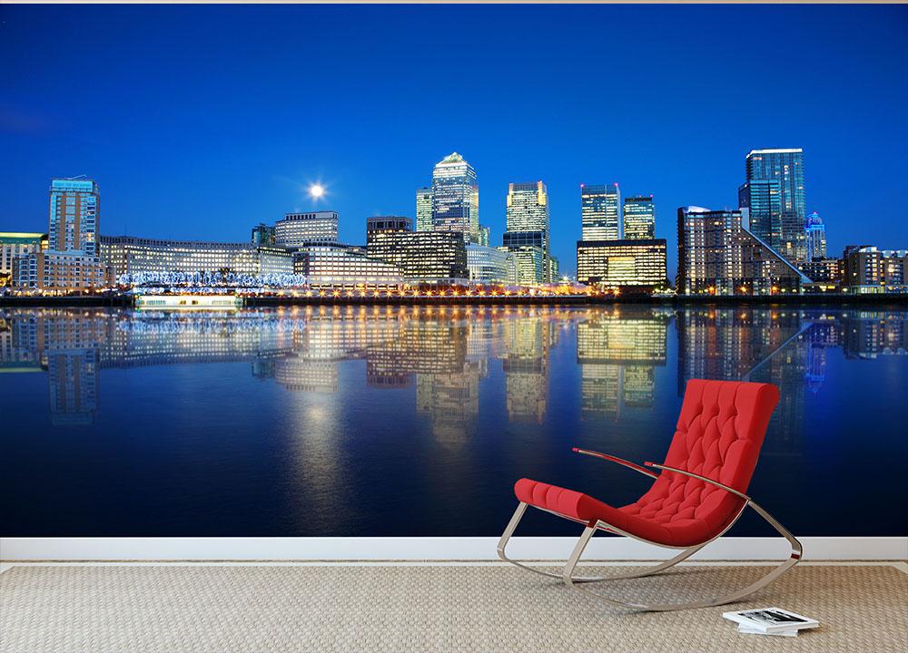 London skyscrapers reflected Wall Mural Wallpaper - Canvas Art Rocks - 2