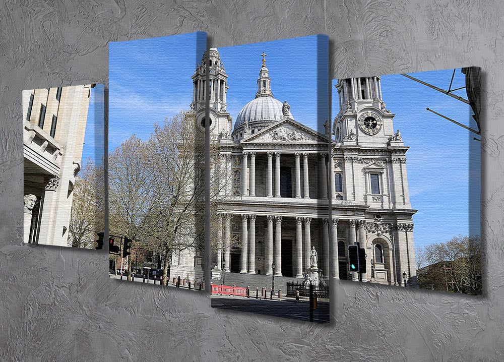 London under Lockdown 2020 St Pauls Cathedral 4 Split Panel Canvas - Canvas Art Rocks - 2