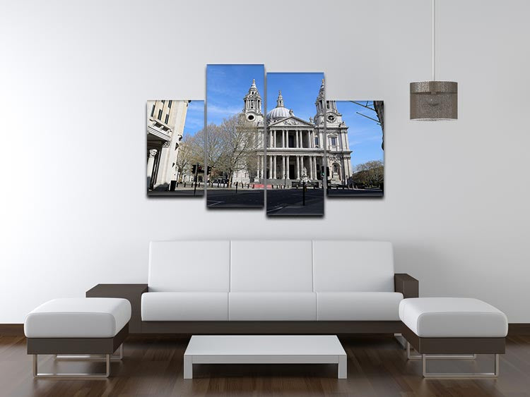 London under Lockdown 2020 St Pauls Cathedral 4 Split Panel Canvas - Canvas Art Rocks - 3