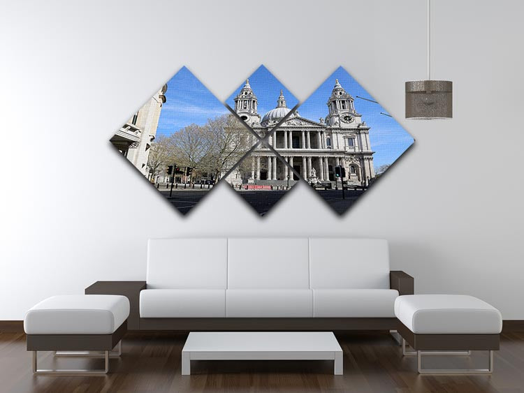 London under Lockdown 2020 St Pauls Cathedral 4 Square Multi Panel Canvas - Canvas Art Rocks - 3