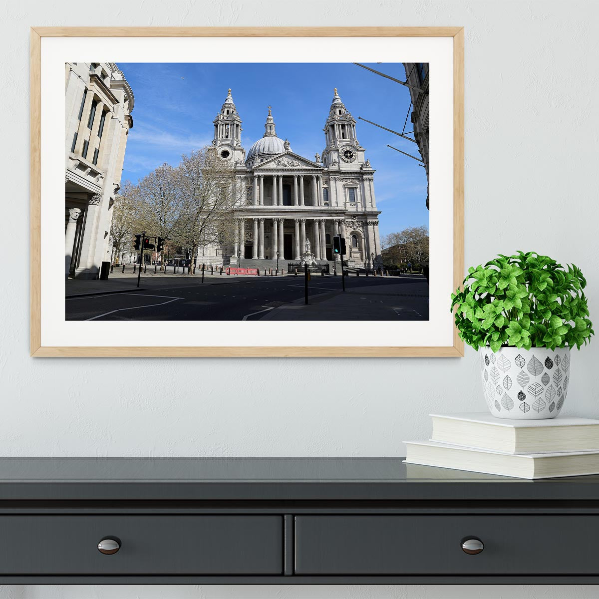 London under Lockdown 2020 St Pauls Cathedral Framed Print - Canvas Art Rocks - 3