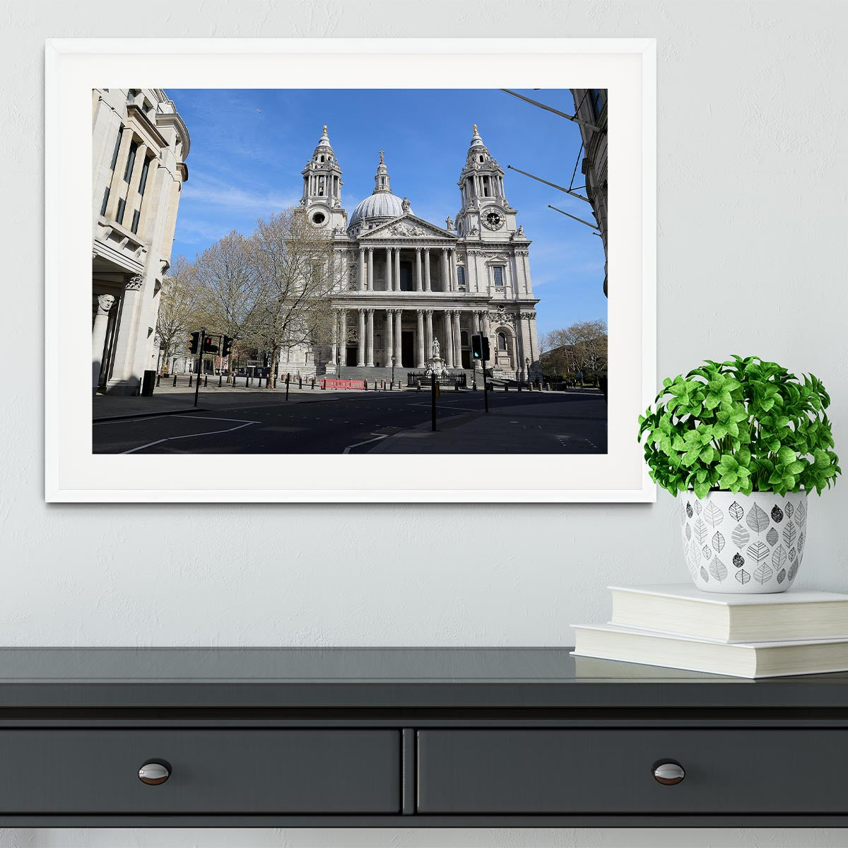 London under Lockdown 2020 St Pauls Cathedral Framed Print - Canvas Art Rocks - 5