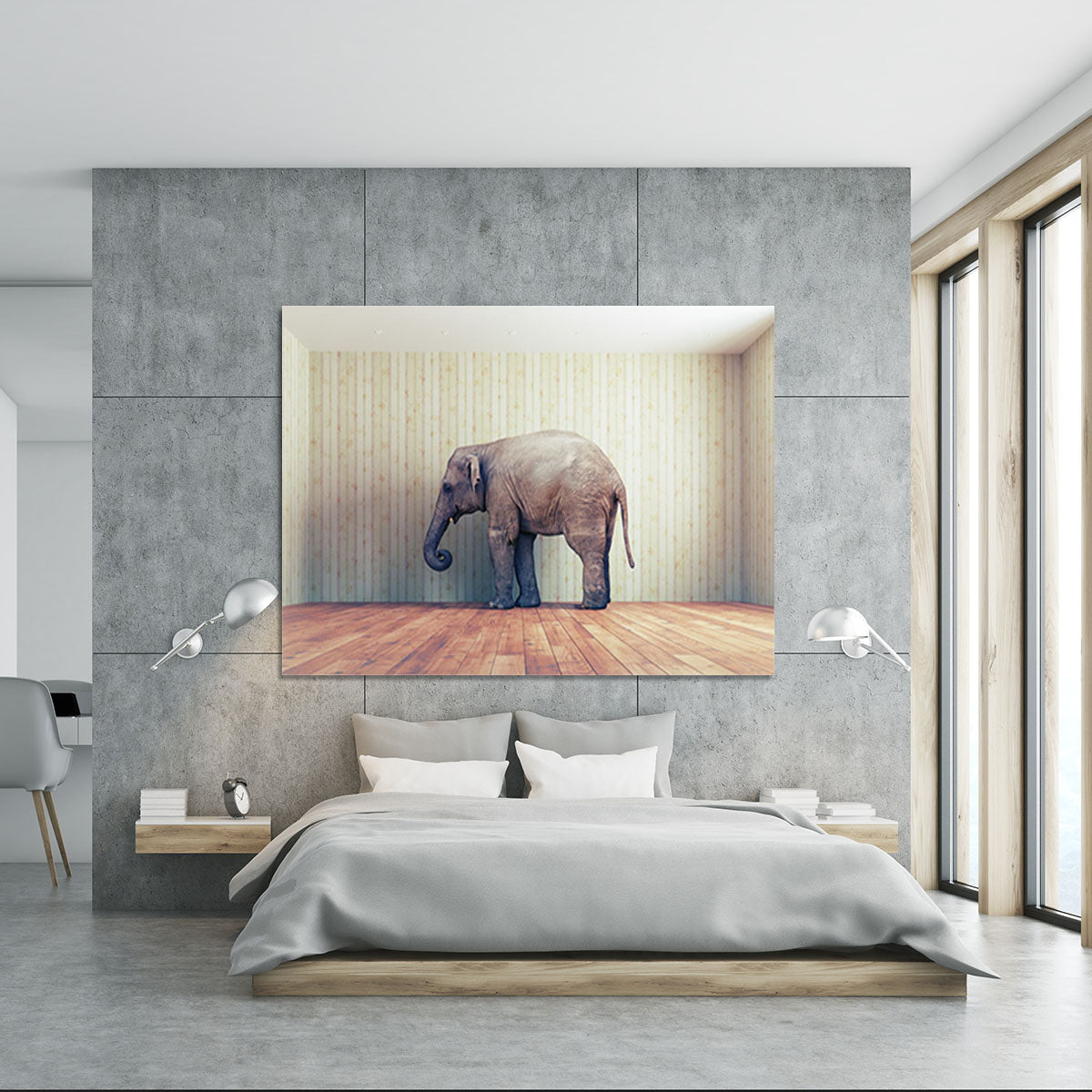 Lone elephant in the room Canvas Print or Poster - Canvas Art Rocks - 5