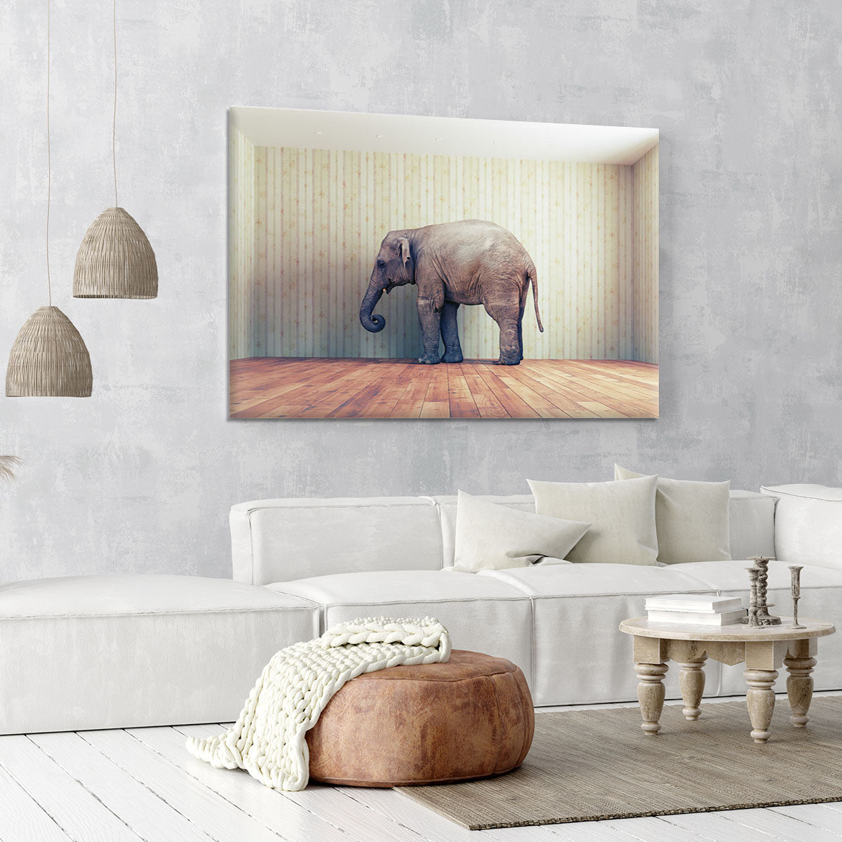 Lone elephant in the room Canvas Print or Poster - Canvas Art Rocks - 6