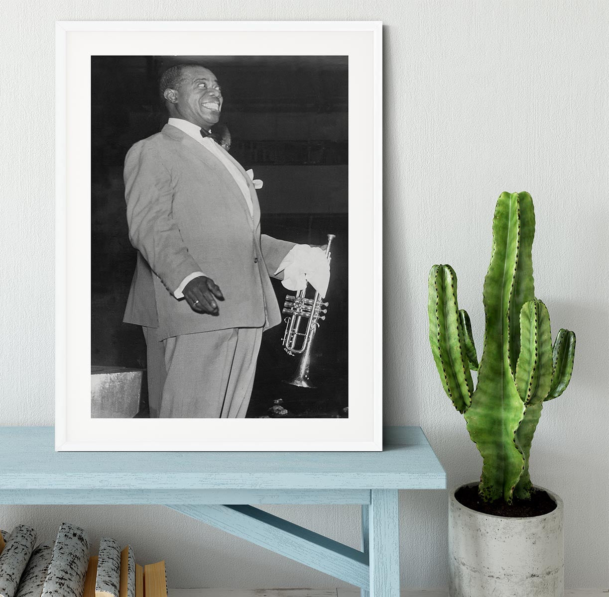 Louis Armstrong in concert Framed Print - Canvas Art Rocks - 5