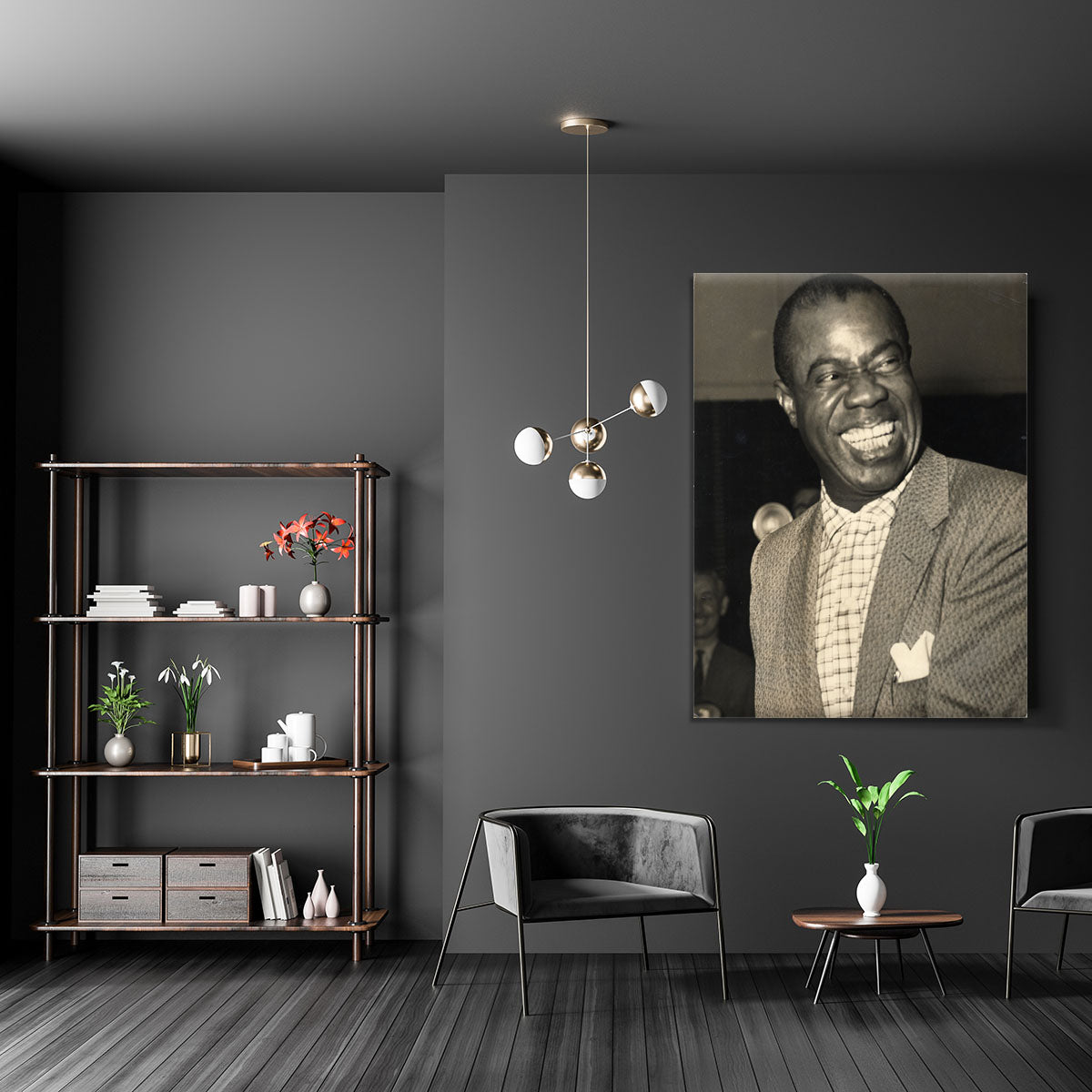 Louis Armstrong laughs Canvas Print or Poster - Canvas Art Rocks - 5