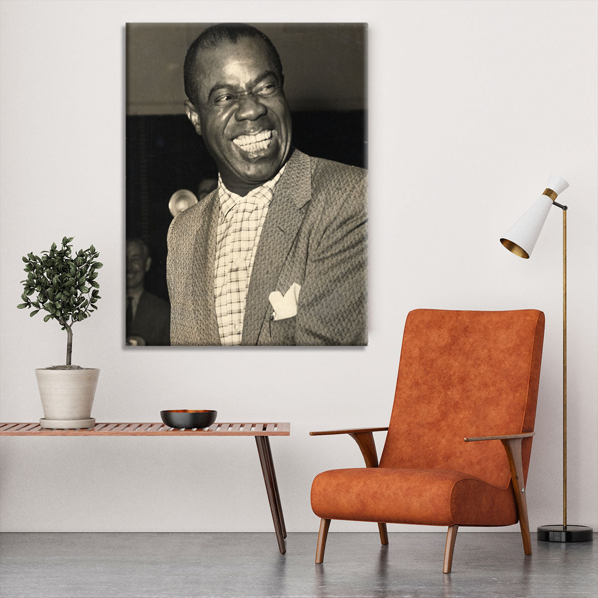 Louis Armstrong laughs Canvas Print or Poster - Canvas Art Rocks - 6