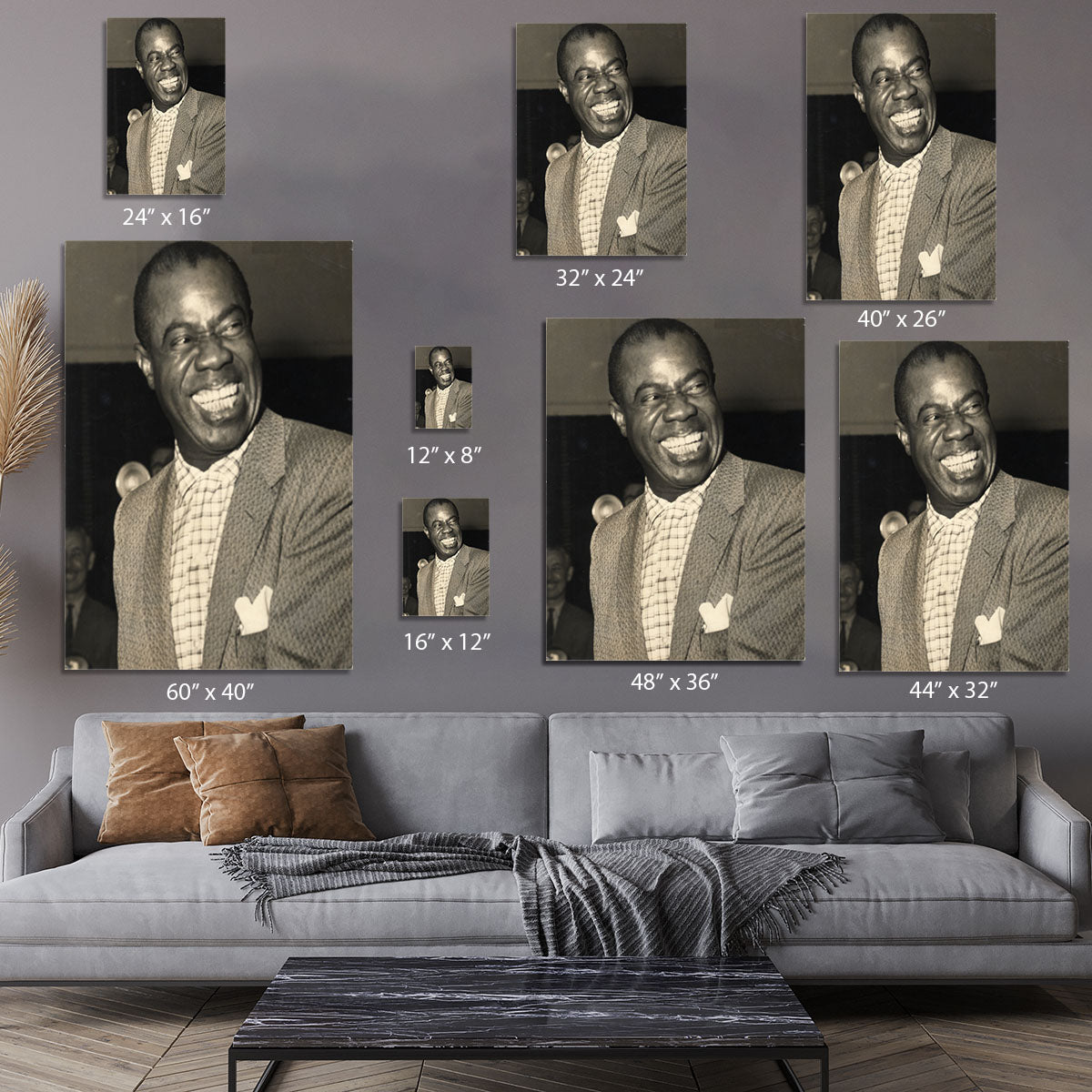 Louis Armstrong laughs Canvas Print or Poster - Canvas Art Rocks - 7