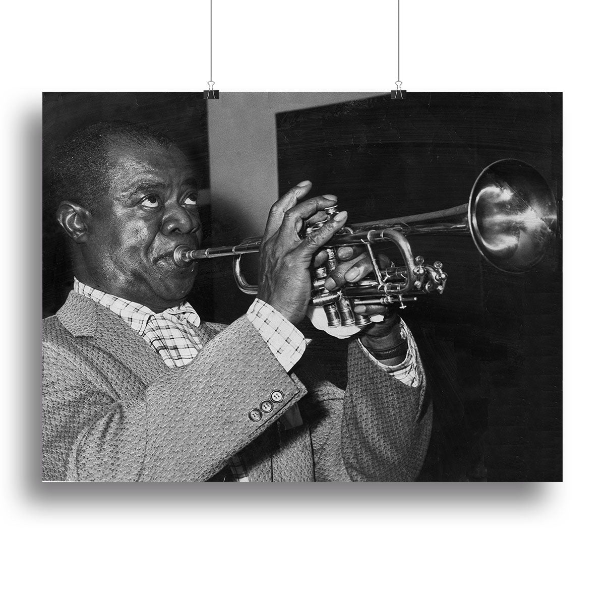 Louis Armstrong plays Canvas Print or Poster - Canvas Art Rocks - 2