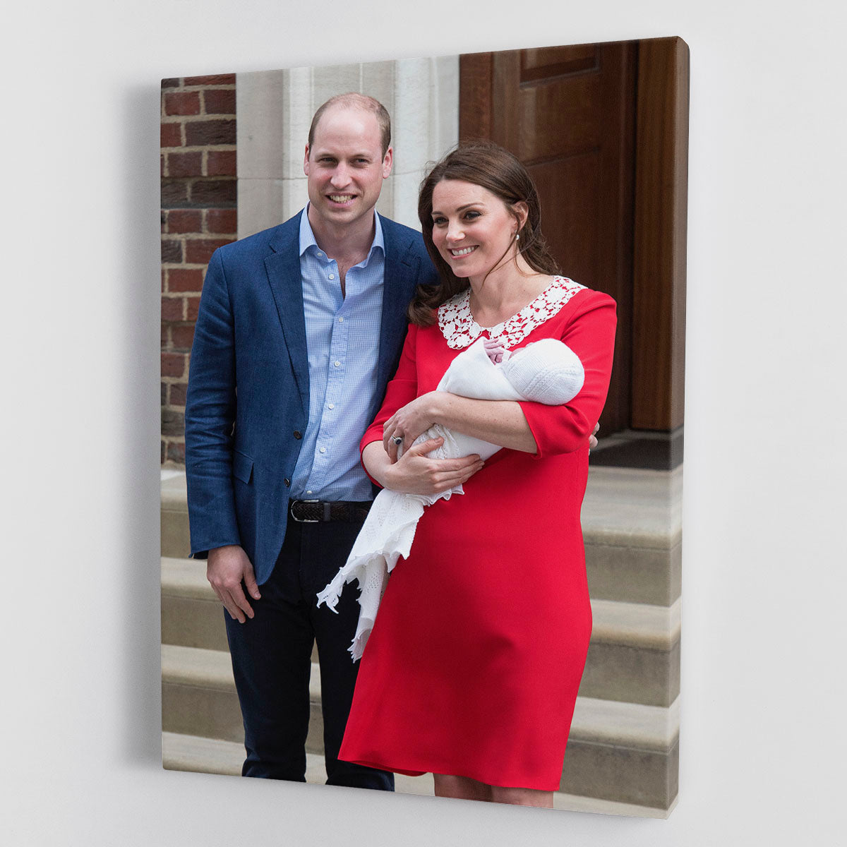 Louis Arthur Charles with the Duke and Duchess of Cambridge Canvas Print or Poster - Canvas Art Rocks - 1