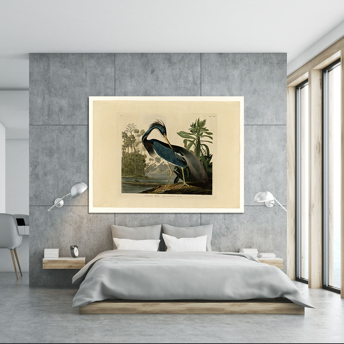 Louisiana Heron by Audubon Canvas Print or Poster - Canvas Art Rocks - 5