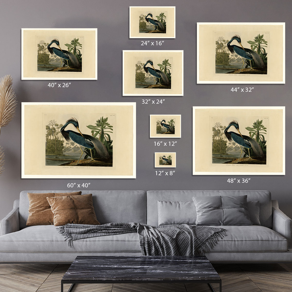Louisiana Heron by Audubon Canvas Print or Poster - Canvas Art Rocks - 7