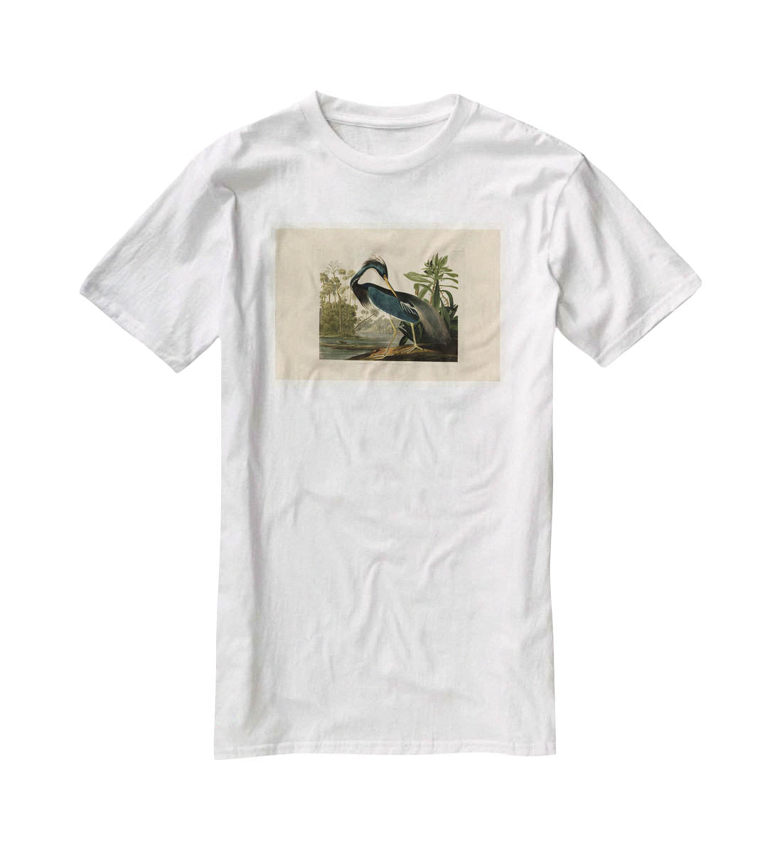 Louisiana Heron by Audubon T-Shirt - Canvas Art Rocks - 5