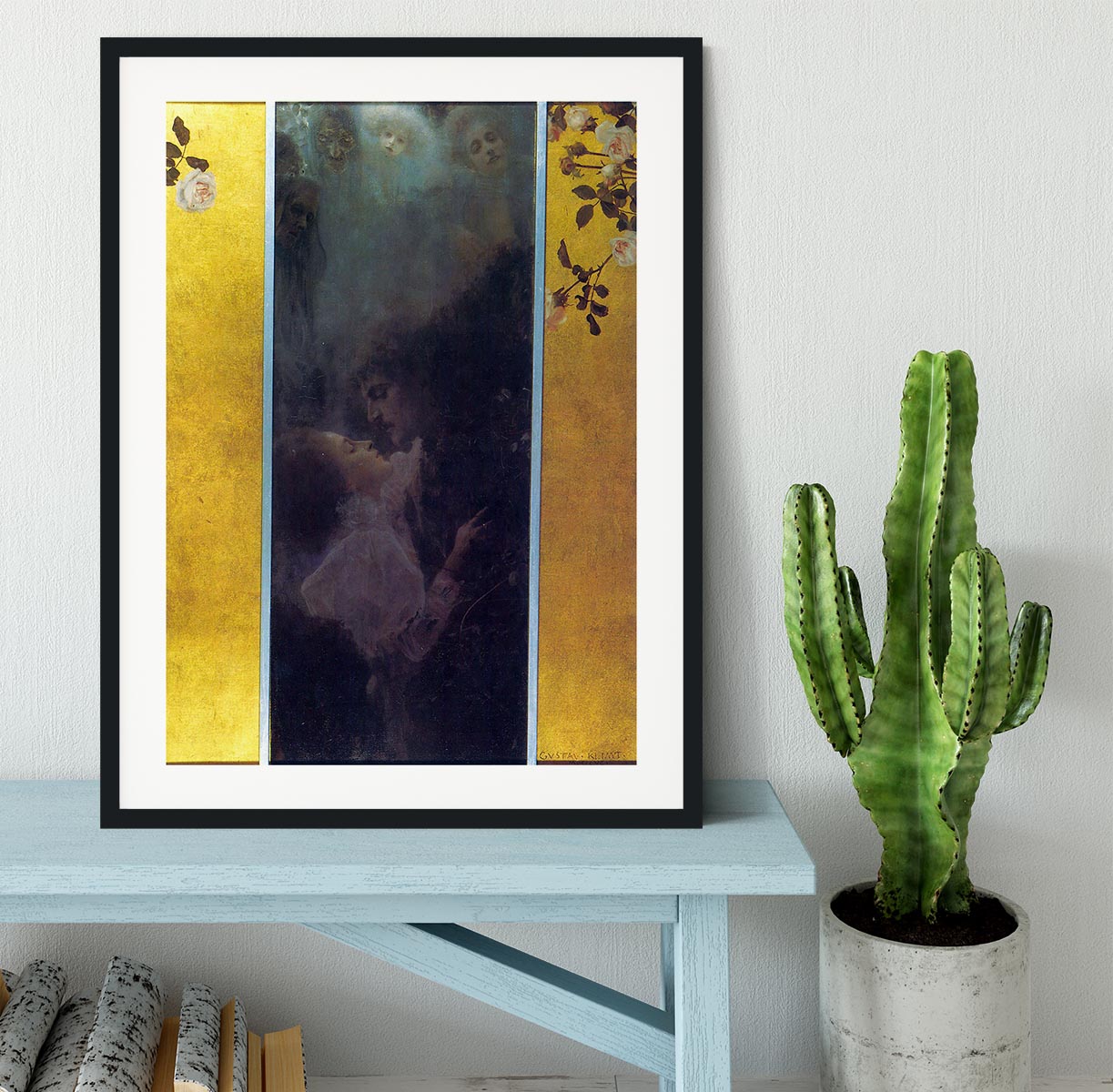 Love by Klimt Framed Print - Canvas Art Rocks - 1