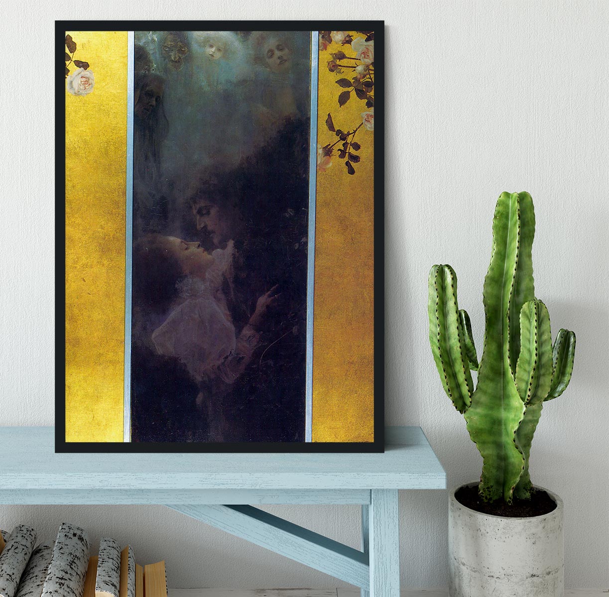 Love by Klimt Framed Print - Canvas Art Rocks - 2