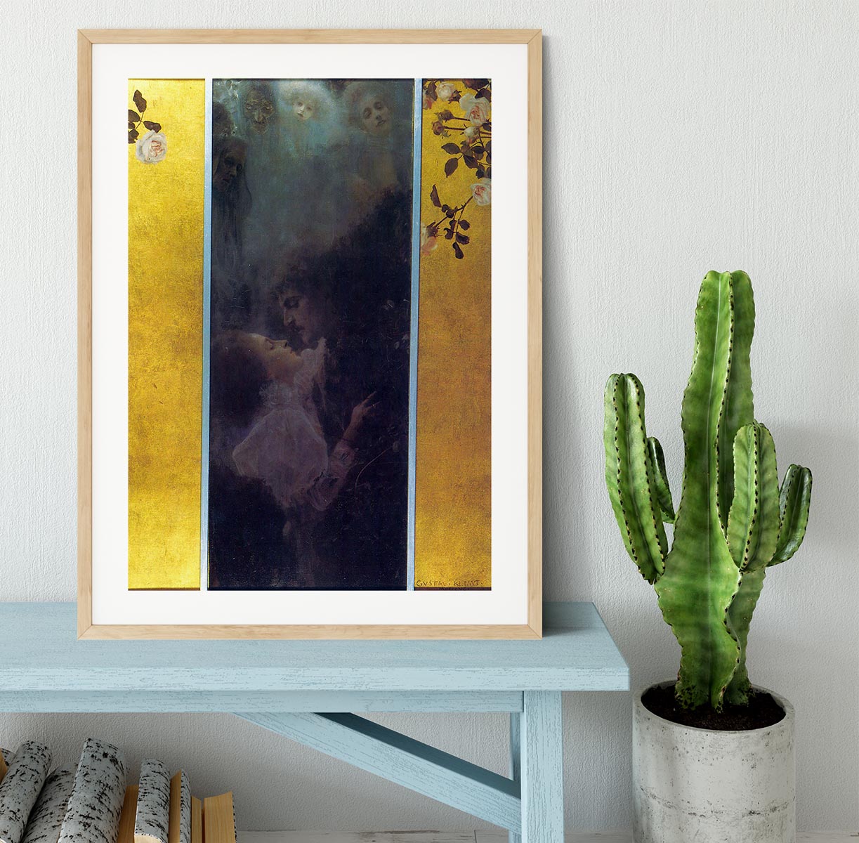 Love by Klimt Framed Print - Canvas Art Rocks - 3