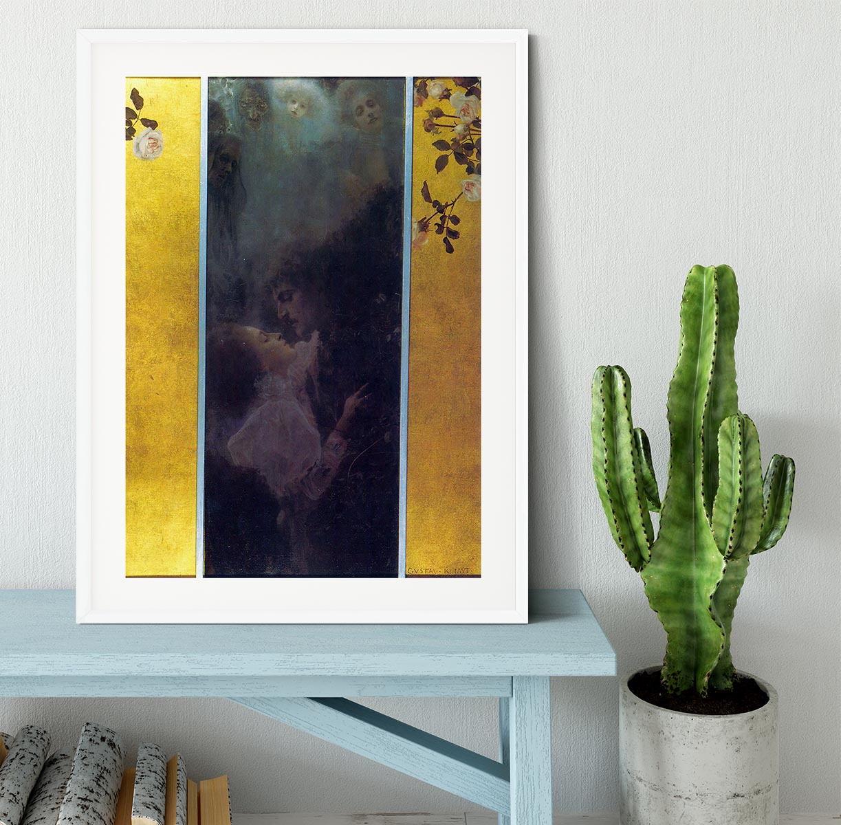 Love by Klimt Framed Print - Canvas Art Rocks - 5