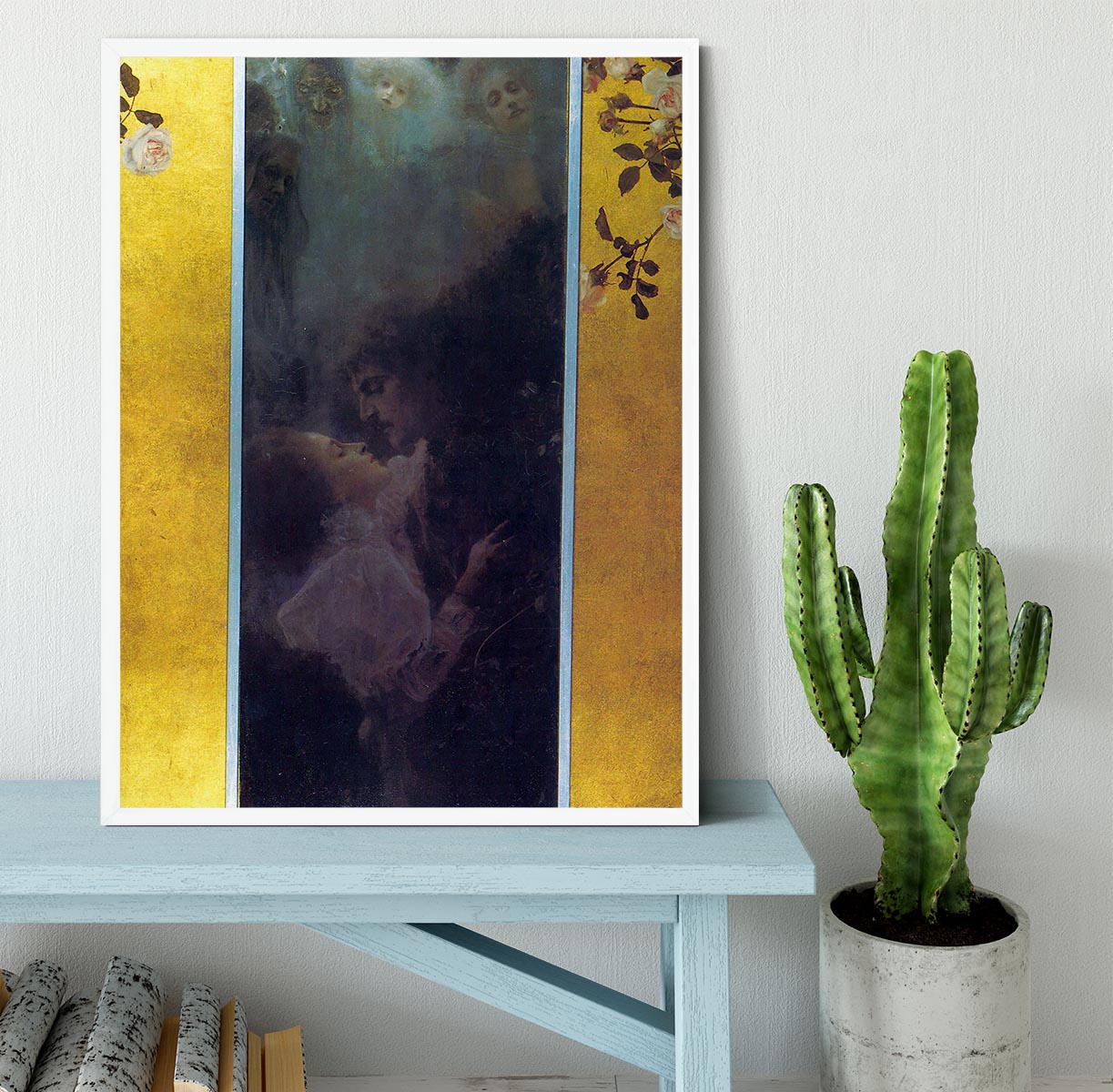 Love by Klimt Framed Print - Canvas Art Rocks -6