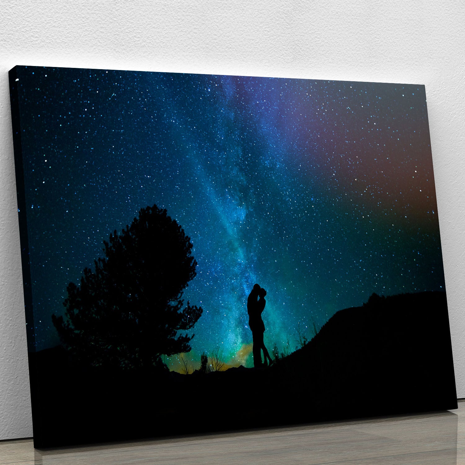 Lovers Sky Night Canvas Print or Poster - Canvas Art Rocks - 1