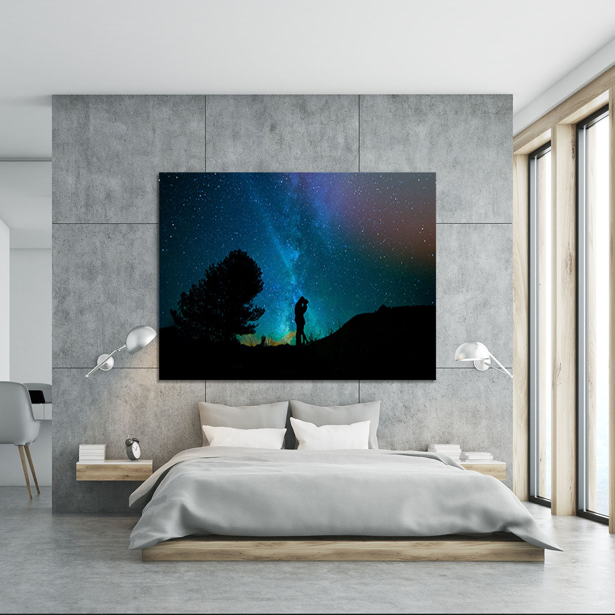 Lovers Sky Night Canvas Print or Poster - Canvas Art Rocks - 5