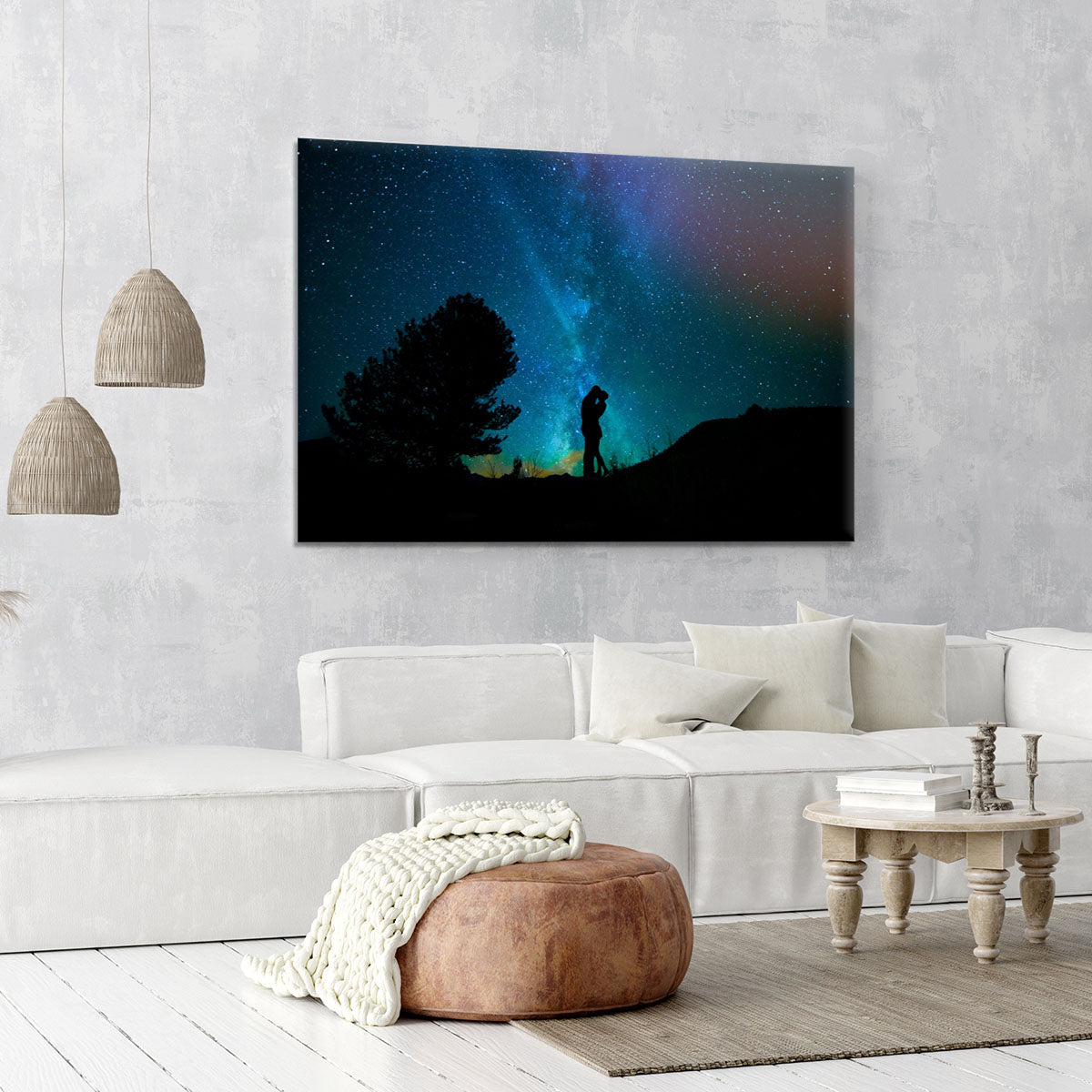 Lovers Sky Night Canvas Print or Poster - Canvas Art Rocks - 6