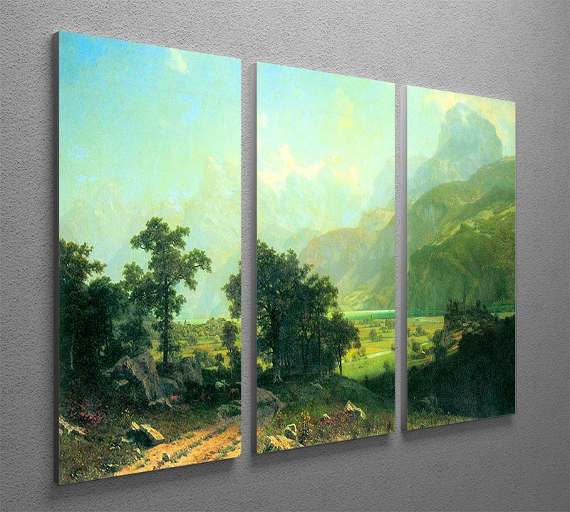 Lucerne Switzerland by Bierstadt 3 Split Panel Canvas Print - Canvas Art Rocks - 2