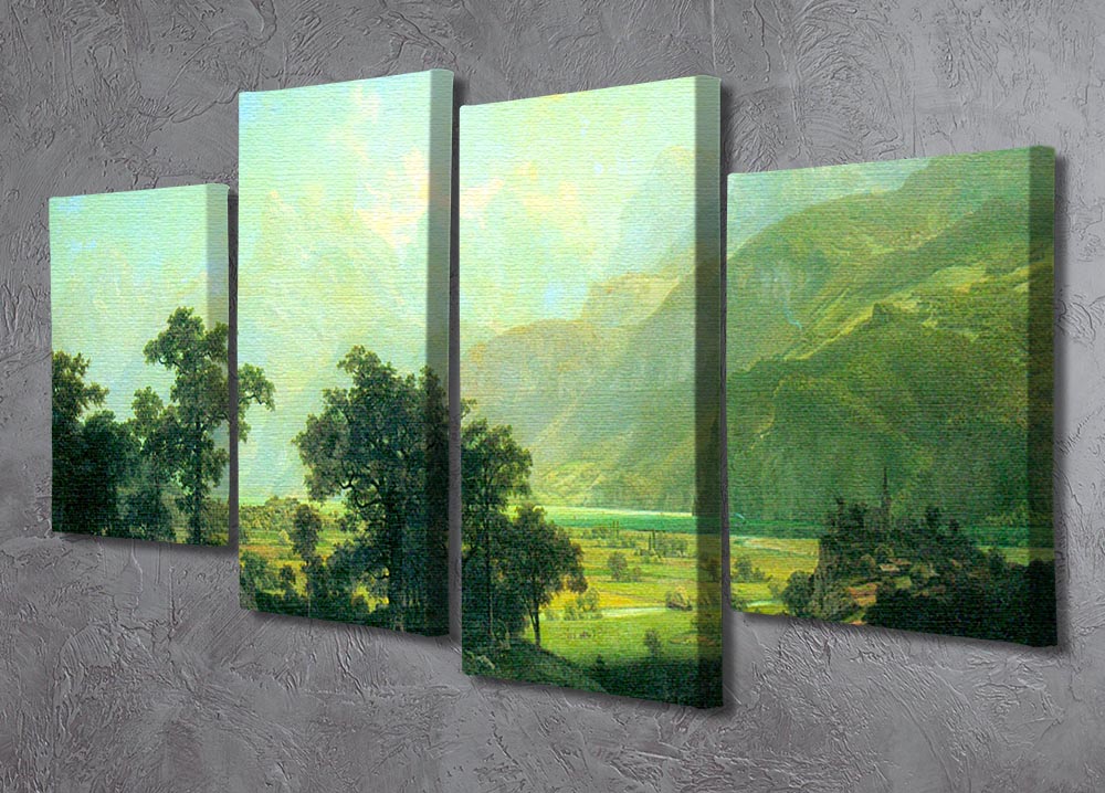 Lucerne Switzerland by Bierstadt 4 Split Panel Canvas - Canvas Art Rocks - 2