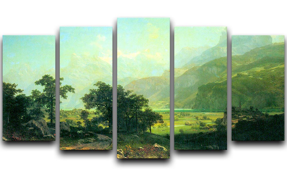 Lucerne Switzerland by Bierstadt 5 Split Panel Canvas - Canvas Art Rocks - 1