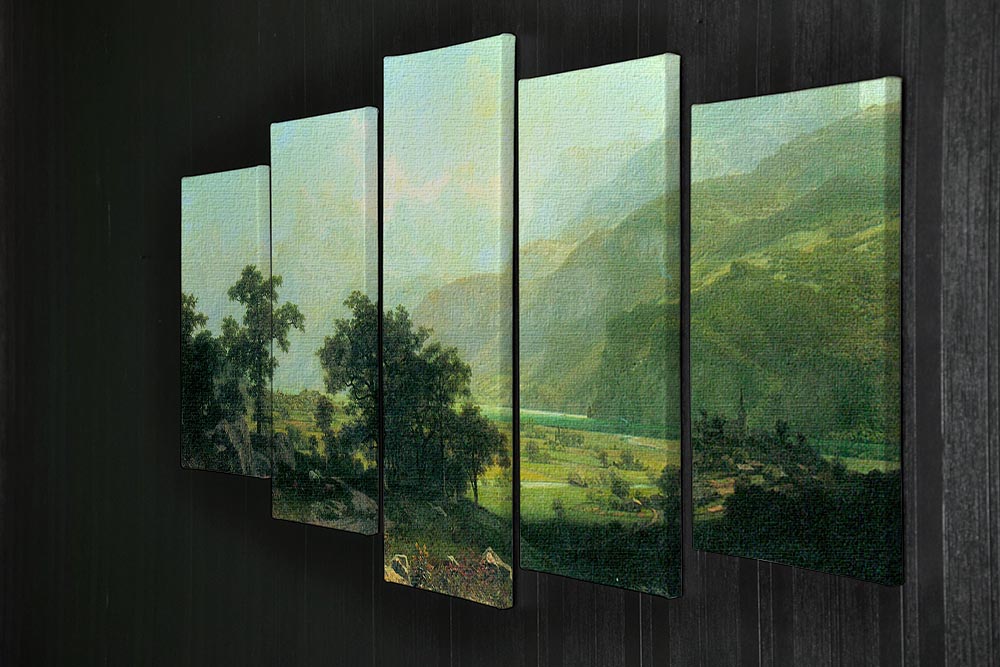 Lucerne Switzerland by Bierstadt 5 Split Panel Canvas - Canvas Art Rocks - 2