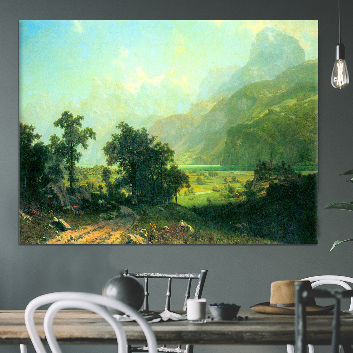 Lucerne Switzerland by Bierstadt Canvas Print or Poster - Canvas Art Rocks - 3