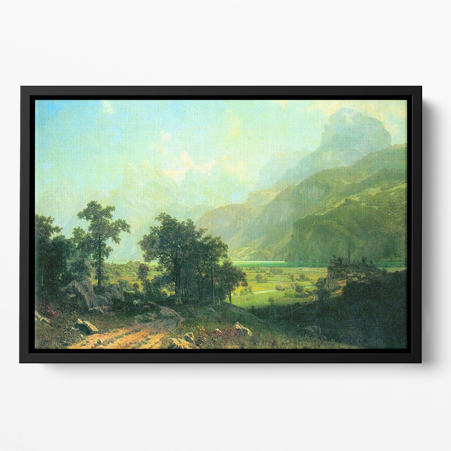 Lucerne Switzerland by Bierstadt Floating Framed Canvas - Canvas Art Rocks - 2